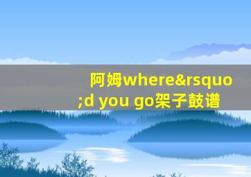 阿姆where’d you go架子鼓谱